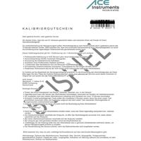 Ace 100082 Kalibrier-Gutschein X83590