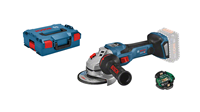 bosch Akku-Winkelschleifer BITURBO GWS 18V-15 SC, Solo Version, L-BOXX, GCY 42