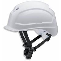 uvex Schutzhelm pheos S-KR - Arbeitsschutz-Helm - EN 397 - Vormontierter 4-Punkt Kinnriemen und Vollsichtbrillenclip - Farbe:schwarz