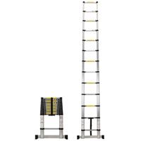 gtmarket Teleskopleiter 3.80 Meter, Aluminium, 150 kg Belastbarkeit - GT MARKET