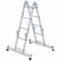 MUNK Multifunctionele ladder van aluminium, incl. werkplatform, 10 sporten