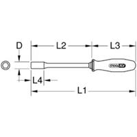 Kstools Stecknuss-Schraubendreher mit Schutzisolierung, 3,5mm