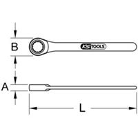 Kstools Ratschenringschlüssel mit Schutzisolierung, 6mm
