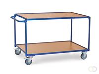 fetra Tischwagen mit Holzwerkstoffplatten 2 Etagen 1371x811x830mm Außenmaße - 