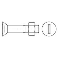 Sonstige Senkschraube mit Schlitz und 6kt.-Mutter DIN 7969 MU Stahl 4.6/CE galZn M24x 90