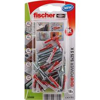fischerfixations Fischer Fixations - Blister 18 Stecker + Schrauben duopower 5x25 fischer