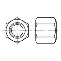 Sonstige Sechskantmuttern 1,5 d hoch, DIN 6330 Stahl 10 blank BM10 SW16