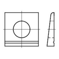 Sonstige Vierkantscheiben f. T-Träger,14% Neigung, DIN 435 Stahl ÜH feuerverzinkt  22