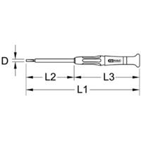 kstools Precisie-schroevendraaier met isolatie voor sleufschroeven, 2,0 mm KS Tools 500.6140