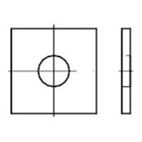 Sonstige Vierkantscheiben für Holzbau, DIN 436 Stahl blank  13,5x 40x 4