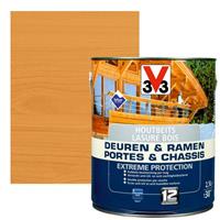 V33 Houtbeits  Deuren & Ramen Extreme Protection midden eik zijdeglans 2,5L