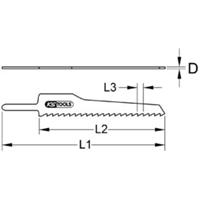 Kstools Säbelsägeblatt Kurvenschnitt, CV, 300mm, 4,2mm, 5er Pack