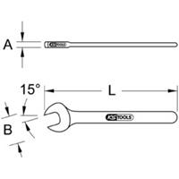Kstools Ratschen-Maulschlüssel mit Schutzisolierung, 17 mm