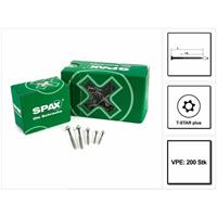 SPAX Universalschraube 3,5 x 40 mm 200 Stk. TORX T-STAR plus T15 WIROX Senkkopf Teilgewinde 4Cut-Spitze 0191010350403