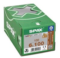 SPAX 251010601005 Hi-Force schroef, Discuskop, 6 x 100, Deeldraad, T-STAR plus T30 - WIROX - 100 stuks