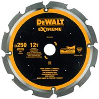DeWalt DT1474-QZ Cirkelzaagblad voor Cementplaten Extreme Ø250mm Asgat 30mm 12T