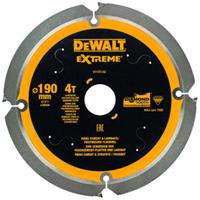 DeWalt DT1472-QZ Cirkelzaagblad voor Cementplaten Extreme Ø190mm Asgat 30mm 4T