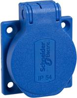 Schneider Electric PKS52B Inbouwcontactdoos IP54, IK08 Blauw