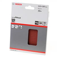 Bosch Schuurvel klit wood and paint 115 x 107 K80 blister van 10 vellen