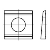 Sonstige Vierkantscheiben f. U-Träger, 8% Neigung, DIN 434 Edelstahl A4  26