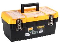 Perel - Werkzeugkasten mit Metallverschlüssen - 413 x 212 x 186 mm - 16,2 l