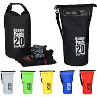RELAXDAYS Ocean Pack, 20L, wasserdicht, Packsack, leichter Dry Bag, Trockentasche, Segeln, Ski, Snowboarden, schwarz