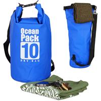 RELAXDAYS Ocean Pack 10 L, wasserdichter Dry Bag, ultraleichter Trockensack für Kajak, Segeln, Rafting, Skifahren, blau