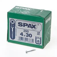 SPAX Schraube R 88094 Senkkopf m.Spitze/Kreuzschl.-PZ 4 x 30/17-Z TG Stahl galvanisch verzinkt WIROX