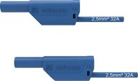 Schützinger VSFK 8700 / 2.5 / 100 / BL Veiligheidsmeetsnoer [4mm-stekker - 4mm-stekker] 100.00 cm Blauw 1 stuk(s)