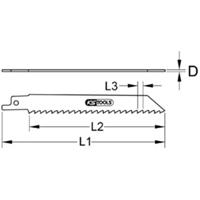 Kstools Säbelsägeblatt, CV, 150mm, 4,2mm, 5er Pack