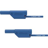 Schützinger VSFK 8500 / 1 / 50 / BL Veiligheidsmeetsnoer [4 mm stekker - 4 mm stekker] 50.00 cm Blauw