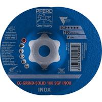 PFERD 64189180 CC-GRIND-SOLID 180 SGP INOX Schuurschijf Diameter 180 mm Boordiameter 22.23 mm 10 stuk(s)
