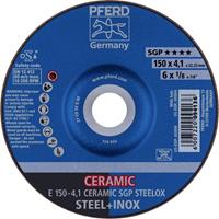 PFERD 62100150 E 150-4,1 CERAMIC SGP STEELOX Afbraamschijf gebogen 150 mm 22.23 mm 10 stuk(s)