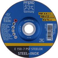 PFERD 62015640 E 150-7 PSF STEELOX Afbraamschijf gebogen Diameter 150 mm Boordiameter 22.23 mm RVS, Staal 10 stuk(s)