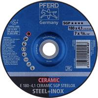 PFERD 62100180 E 180-4,1 CERAMIC SGP STEELOX Afbraamschijf gebogen 180 mm 22.23 mm 10 stuk(s)