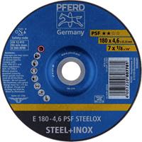 PFERD 62017520 E 180-4,6 PSF STEELOX Afbraamschijf gebogen 180 mm 22.23 mm 10 stuk(s)