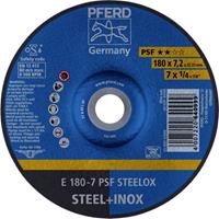 PFERD 62017640 E 180-7 PSF STEELOX Afbraamschijf gebogen Diameter 180 mm Boordiameter 22.23 mm RVS, Staal 10 stuk(s)