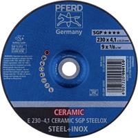 PFERD 62100230 E 230-4,1 CERAMIC SGP STEELOX Afbraamschijf gebogen 230 mm 22.23 mm 10 stuk(s)