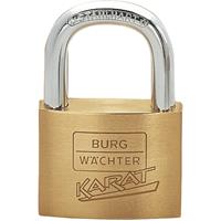 BURG-WäCHTER Messing-Hangschloss 217/40 mm/6 Schlüssel Burg
