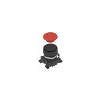 RIEGLER Druckknopf mit roter und schwarzer Scheibe, monostabil
