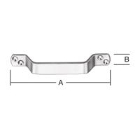 VORMANN Handgriff Länge 160 mm Breite 20 mm Edelstahl Anzahl Löcher 4 - 