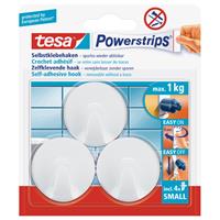 3x Tesa Powerstrips ronde haken small 4 cm - Klusbenodigdheden - Huishouden - Verwijderbare haken - Opplak haken 3 stuks