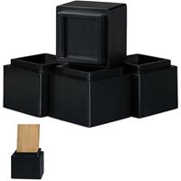 RELAXDAYS Möbelerhöher 4er Set, Erhöhung um 8,5 cm, für Tische, Stühle und andere Möbel, HxBxT 10x11,5x11,5 cm, schwarz