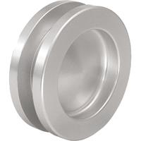 KWS Muschelgriffpaar rund Ø 65mm, für TS 8-10 / 38-45mm, Aluminium silber eloxiert