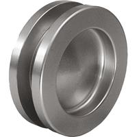 KWS Muschelgriffpaar rund Ø 65mm, für TS 8-10 / 38-45mm, Aluminium Edelstahl Effekt