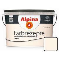 Alpina Farbrezepte Muschelweiß matt 2,5 Liter 2,5 l, dezentes cremeweiß, matt