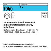 Diverse Sechskantmutter ISO 7040 m.Klemmteil M 24 A 4