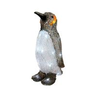 KSD LED pinguin acryl buiten 17x16x33 cm 24L koelwit