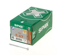 Spax spaanplaatschroef wirox 5,0x87, tx20, met vlakke discuskop, met geoptimaliseerd deel schroefdraad