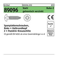 Diverse Spanplattenschraube R 89096 HAKO Kreuzschlitz-PZ 5 x 50 -Z Stahl galvanisch verzinkt